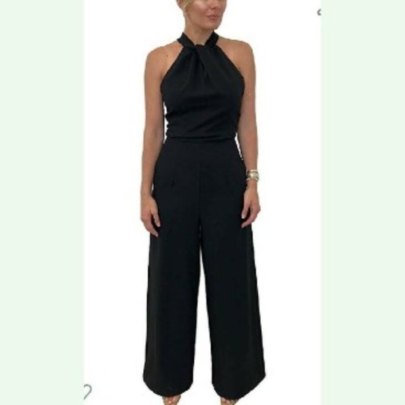 julia jordan Pants - Julia Jordan Twist Neck Jumpsuit Pockets